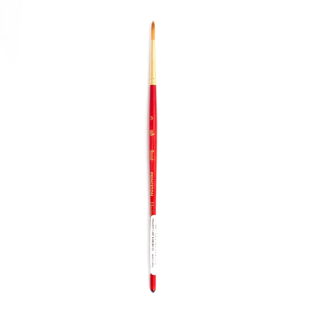 Princeton, Brushes, Art & School, Heritage, Synthetic Sable, Watercolor, 105316, Round, 3